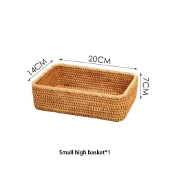 Feast u0026 Flair Küche & Esszimmer-Aufbewahrungskorb aus Rattan – Stilvoller Korb-Küchenorganizer