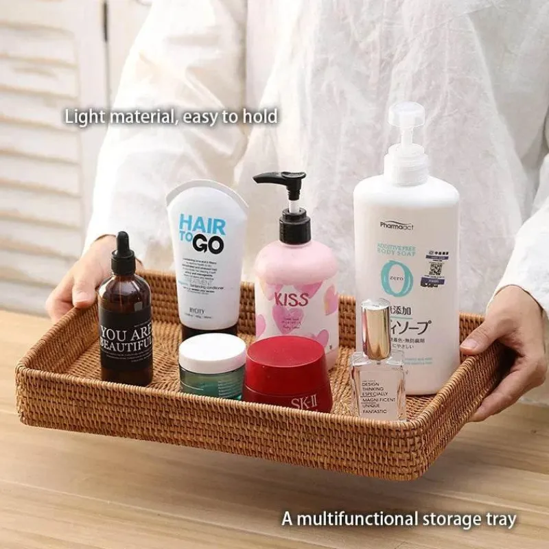 Feast u0026 Flair Küche & Esszimmer-Aufbewahrungskorb aus Rattan – Stilvoller Korb-Küchenorganizer