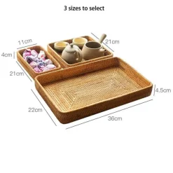 Feast u0026 Flair Küche & Esszimmer-Aufbewahrungskorb aus Rattan – Stilvoller Korb-Küchenorganizer