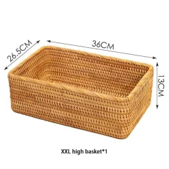 Feast u0026 Flair Küche & Esszimmer-Aufbewahrungskorb aus Rattan – Stilvoller Korb-Küchenorganizer