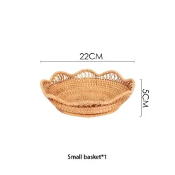 Feast u0026 Flair Küche & Esszimmer-Aufbewahrungskorb aus Rattan – Vielseitiger Snack- und Obst-Organizer