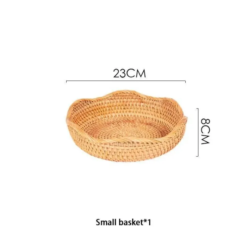 Feast u0026 Flair Küche & Esszimmer-Aufbewahrungskorb aus Rattan – Vielseitiger Snack- und Obst-Organizer