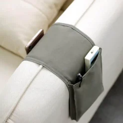 The Decor Haven Küche & Esszimmer-Aufbewahrungstasche aus Baumwollleinen für den Nachttisch – weicher Organizer für Zuhause