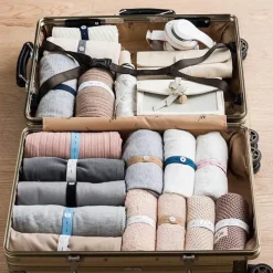 Tom Küche & Esszimmer-Aufbewahrungstaschen mit Gummiband – Kleider-Organizer für Schals, Hemden und Hosen