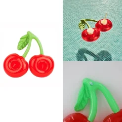 Nomad Gear Camping Im Freien|Outdoor-Artikel-Aufblasbarer Getränkehalter für den Pool mit Kirschmotiv – Sommer-Schwimmzubehör