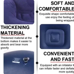 Comfort u0026 Style Möbel-Aufblasbarer Sitzsack – Entspannende Liege für Erwachsene und Kinder