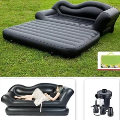 Nomad Gear Camping Im Freien|Möbel-Aufblasbares Doppel-Liegesofa – Bequeme Lazy Couch für den Heimgebrauch