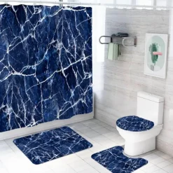 Aqua Essence Badezimmer-Aurora Duschvorhang-Set – Elegantes Badezimmerdekor