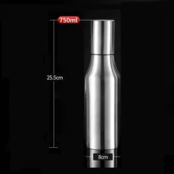 Tom Küche & Esszimmer-Auslaufsichere Ölflasche aus Edelstahl – Gewürzspender für die Küche