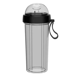 The Culinary Kit Küche & Esszimmer-Auslaufsichere Reisewasserflasche – Trinkflasche mit zwei Strohhalmen