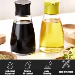 Tom Küche & Esszimmer-Auslaufsicherer Gewürzspender - 170 ml Öl-Sojasauce-Essigflasche