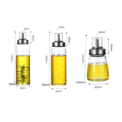 Tom Küche & Esszimmer-Auslaufsicherer Glasspender – langlebige Öl- und Essigflasche