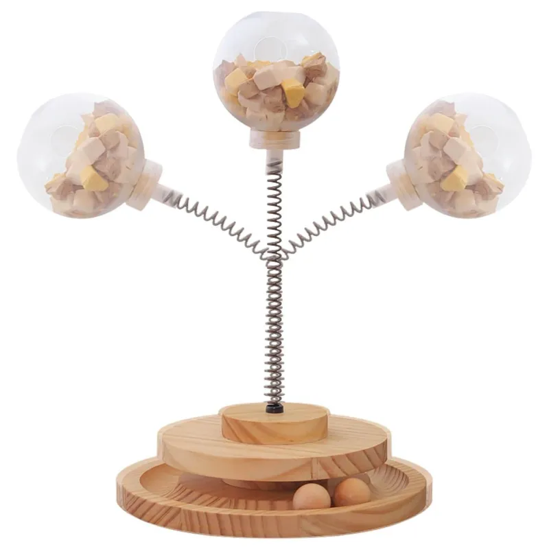 TailTrend Haustierspielzeug-Auslaufsicherer Puzzlebecher mit Food Ball-Utensilien für einfaches Essen unterwegs