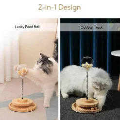 TailTrend Haustierspielzeug-Auslaufsicherer Puzzlebecher mit Food Ball-Utensilien für einfaches Essen unterwegs