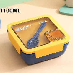 Tom Küche & Esszimmer-Auslaufsicheres Bento-Box-Set – Mikrowellengeeigneter Lebensmittelbehälter mit Geschirr