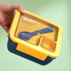 Tom Küche & Esszimmer-Auslaufsicheres Bento-Box-Set – Mikrowellengeeigneter Lebensmittelbehälter mit Geschirr