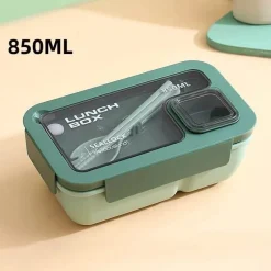 Tom Küche & Esszimmer-Auslaufsicheres Bento-Box-Set – Mikrowellengeeigneter Lebensmittelbehälter mit Geschirr