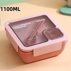 Tom Küche & Esszimmer-Auslaufsicheres Bento-Box-Set – Mikrowellengeeigneter Lebensmittelbehälter mit Geschirr