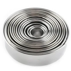 Tom Küche & Esszimmer-Ausstechformen-Set aus Edelstahl – Runde Backwerkzeuge