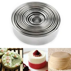 Tom Küche & Esszimmer-Ausstechformen-Set aus Edelstahl – Runde Backwerkzeuge