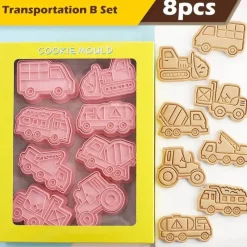 Tom Küche & Esszimmer-Ausstechformen-Set für technische LKWs – Fahrzeug-Backformen