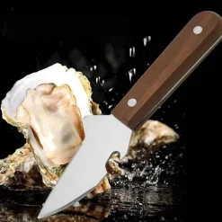 Tom Küche & Esszimmer-Austernmesser mit Holzgriff zum einfachen Öffnen von Meeresfrüchten