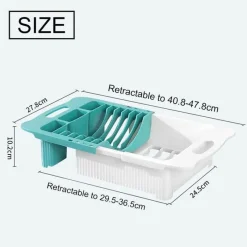 The Culinary Kit Küche & Esszimmer-Ausziehbarer Geschirrständer – platzsparender Küchen-Organizer