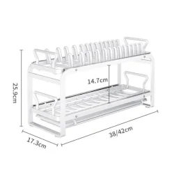 Space Savvy Küche & Esszimmer-Ausziehbarer Geschirrständer – Aufbewahrungsorganizer für die Küche