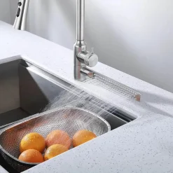 Tranquil Waters Badezimmer|Küche & Esszimmer-Ausziehbarer Regenwasser-Küchenhahn – Modernes Wasserfall-Design
