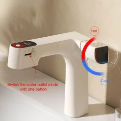 Tranquil Waters Badezimmer|Küche & Esszimmer-Ausziehbarer Wasserfilter LED-Temperaturregler-Wasserhahn