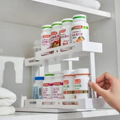 Space Savvy Küche & Esszimmer-Ausziehbares Gewürzregal für die Küche – einfacher Aufbewahrungs-Organizer