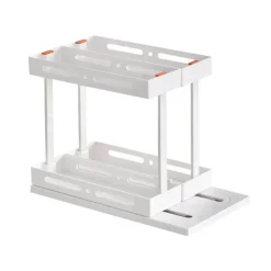 Space Savvy Küche & Esszimmer-Ausziehbares Gewürzregal für die Küche – einfacher Aufbewahrungs-Organizer