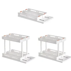 Space Savvy Küche & Esszimmer-Ausziehbares Gewürzregal für die Küche – einfacher Aufbewahrungs-Organizer