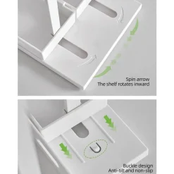 Space Savvy Küche & Esszimmer-Ausziehbares Gewürzregal für die Küche – einfacher Aufbewahrungs-Organizer