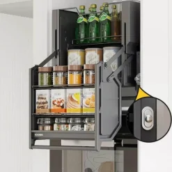 Space Savvy Küche & Esszimmer-Ausziehbares Küchenregal – Einfacher Schrank-Organizer