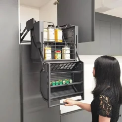 Space Savvy Küche & Esszimmer-Ausziehbares Küchenregal – Einfacher Schrank-Organizer