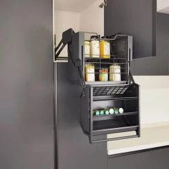 Space Savvy Küche & Esszimmer-Ausziehbares Küchenregal – Einfacher Schrank-Organizer