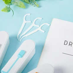 PureGlow Männerpflege|Frauenpflege-Automatische Pop-up-Zahnseidenbox mit Spiegel – reisefreundliches Mundpflegetool