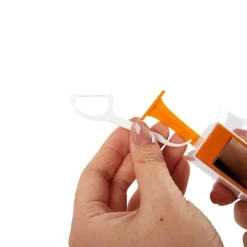 PureGlow Männerpflege|Frauenpflege-Automatische Pop-up-Zahnseidenbox mit Spiegel – reisefreundliches Mundpflegetool