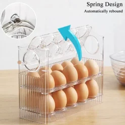 Space Savvy Küche & Esszimmer-Automatischer Eierhalter - Flip Storage Organizer