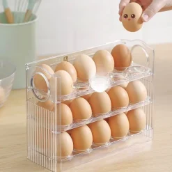 Space Savvy Küche & Esszimmer-Automatischer Eierhalter - Flip Storage Organizer