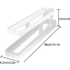 Space Savvy Küche & Esszimmer-Automatischer Eierrollständer-Organizer