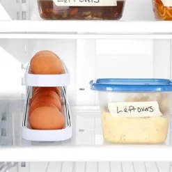 Space Savvy Küche & Esszimmer-Automatischer Eierrollständer-Organizer