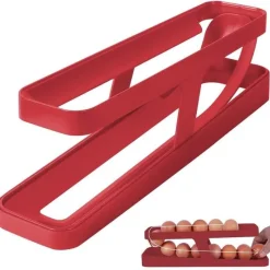 Space Savvy Küche & Esszimmer-Automatischer Eierrollständer-Organizer
