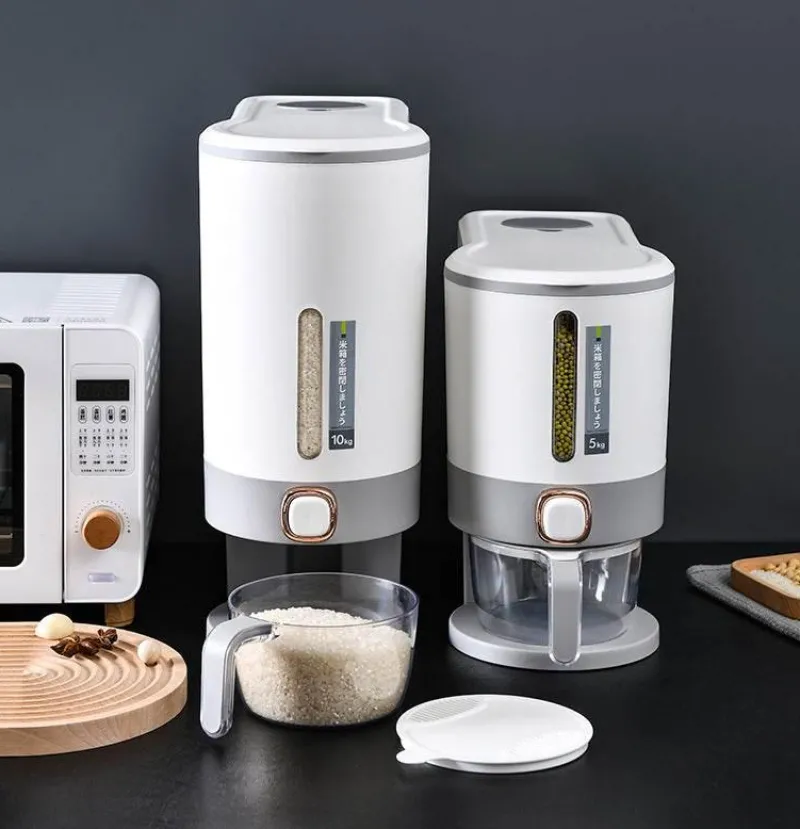 Space Savvy Küche & Esszimmer-Automatischer Getreidespender - Pressspender für einfache Anwendung