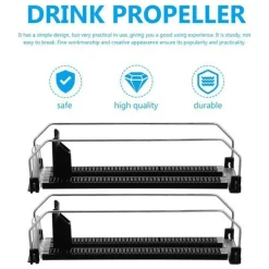 Space Savvy Küche & Esszimmer-Automatischer Getränkeschieber-Kühlschrank-Organizer