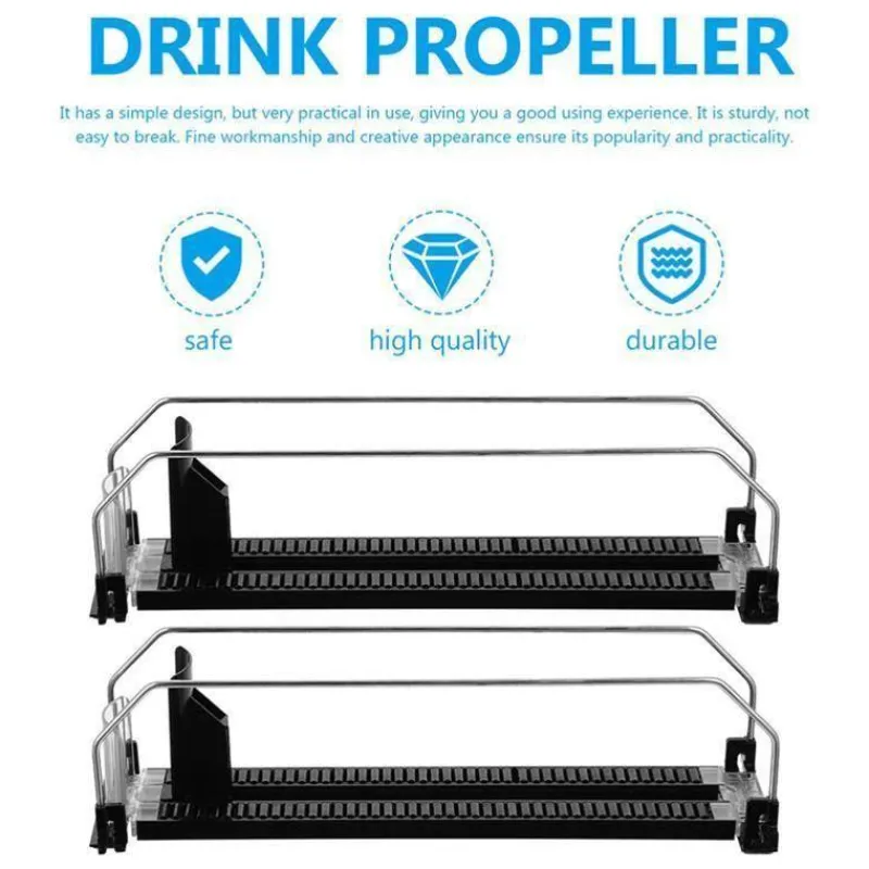 Space Savvy Küche & Esszimmer-Automatischer Getränkeschieber-Kühlschrank-Organizer