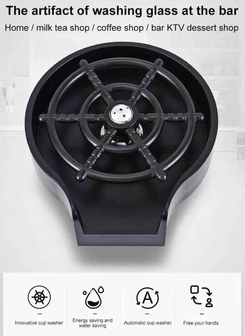 The Cozy Mug Küche & Esszimmer-Automatischer Gläserspüler - Spülwerkzeug für effiziente Reinigung