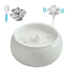 Furry Haven Haustierzubehör|Reinigungswerkzeuge Für Haustiere-Automatischer Haustier-Wasserbrunnen – intelligenter Keramikspender für Katzen und Hunde