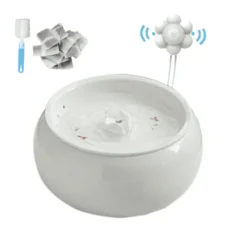 Furry Haven Haustierzubehör|Reinigungswerkzeuge Für Haustiere-Automatischer Haustier-Wasserbrunnen – intelligenter Keramikspender für Katzen und Hunde